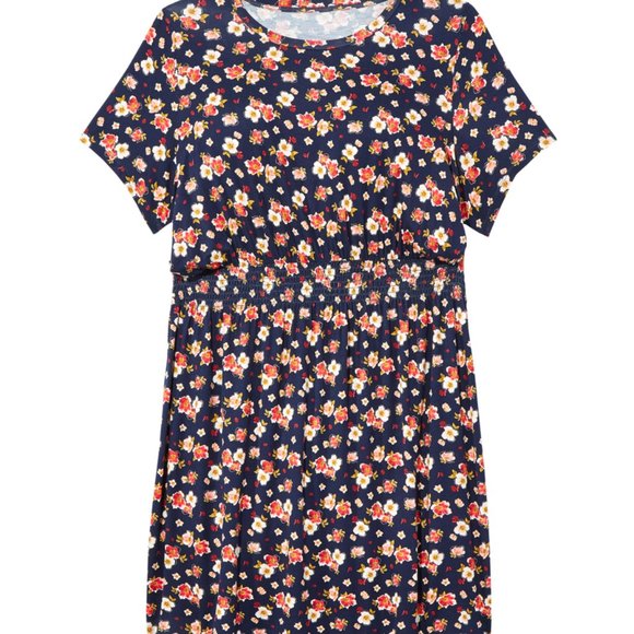 Cortena Smocked Waist Floral Knit Dress Plus Size 3X super comfortable! - Picture 2 of 8